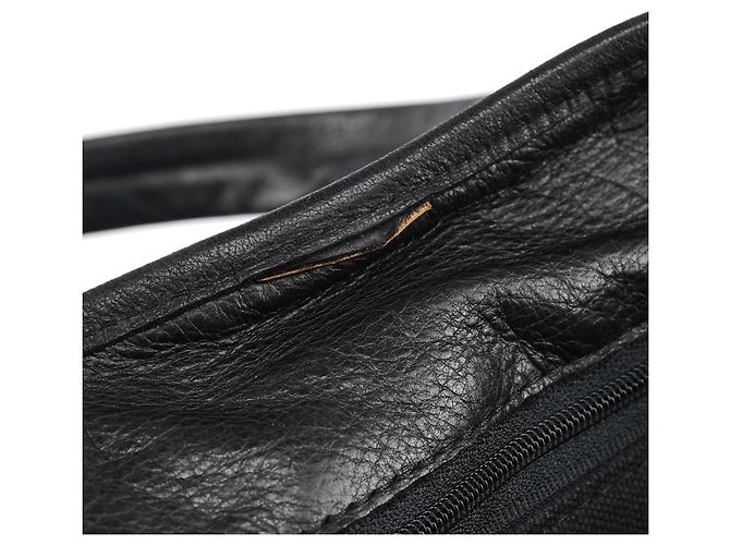 Chloé Borsa Tote in nylon nero con logo argento - vista 12