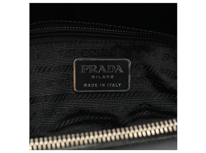Prada Borsa Tote Sport 1995 in pelle spazzolato nera - vista 11