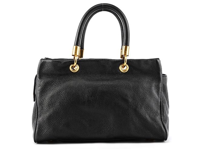 Marc by Marc Jacobs Borsa Bowling in pelle martellata nera - vista 3