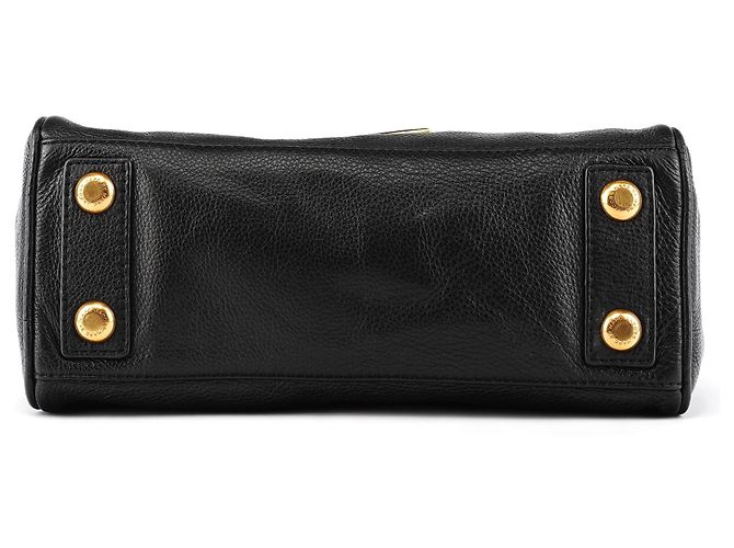 Marc by Marc Jacobs Borsa Bowling in pelle martellata nera - vista 5
