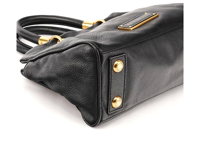 Marc by Marc Jacobs Borsa Bowling in pelle martellata nera - vista 7