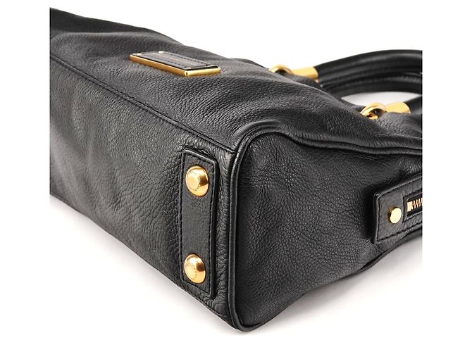 Marc by Marc Jacobs Borsa Bowling in pelle martellata nera - vista 8