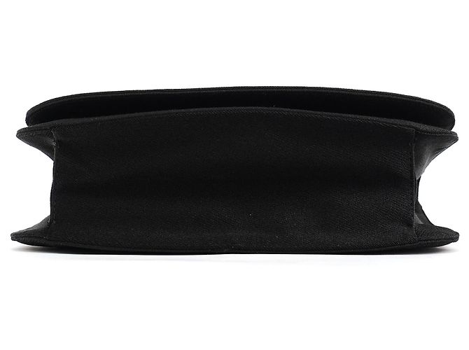 Prada B6436 Borsa a tracolla in nylon Tessuto Swing nera con catena - vista 5