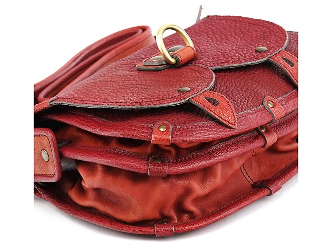 Chloé Fall 2005 Red Grained Leather Saddle Schultertasche - Ansicht 10