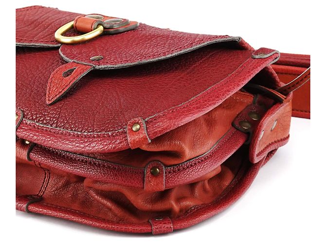 Chloé Fall 2005 Red Grained Leather Saddle Schultertasche - Ansicht 11