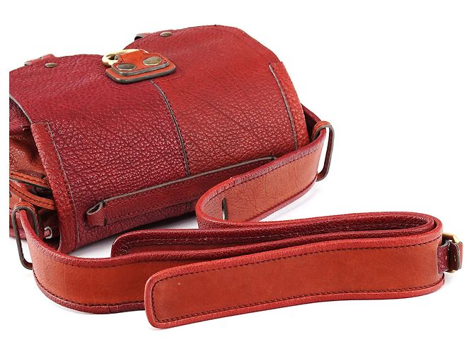Chloé Fall 2005 Red Grained Leather Saddle Schultertasche - Ansicht 12
