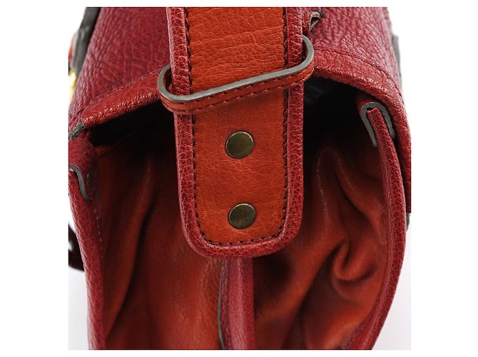 Chloé Fall 2005 Red Grained Leather Saddle Schultertasche - Ansicht 7