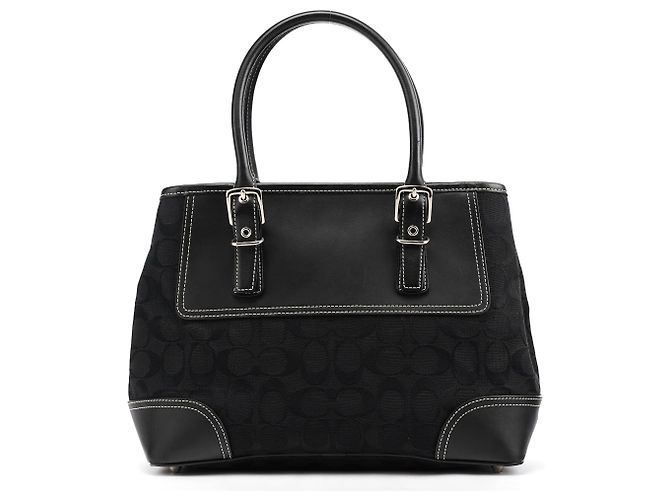 Coach 6366 Borsa Tote Soho in Signature Canvas Nero - vista 3