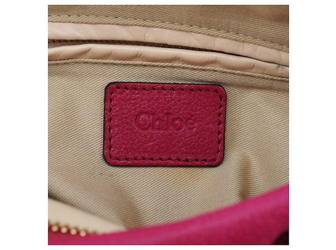Chloé Borsa 2-Way Paraty in pelle rosa - vista 11