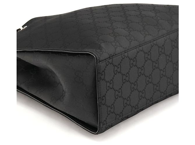 Gucci 002 1010 Black GG Bamboo Tote Bag - vista 6