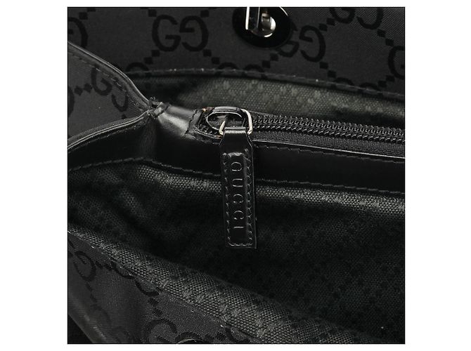 Gucci 002 1010 Black GG Bamboo Tote Bag - vista 9