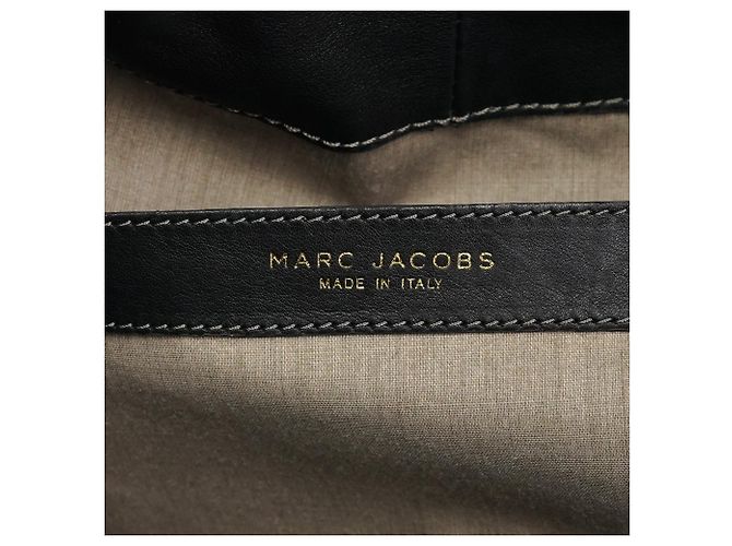 Marc Jacobs Borsa Tote in pelle nera con manici annodati - vista 11