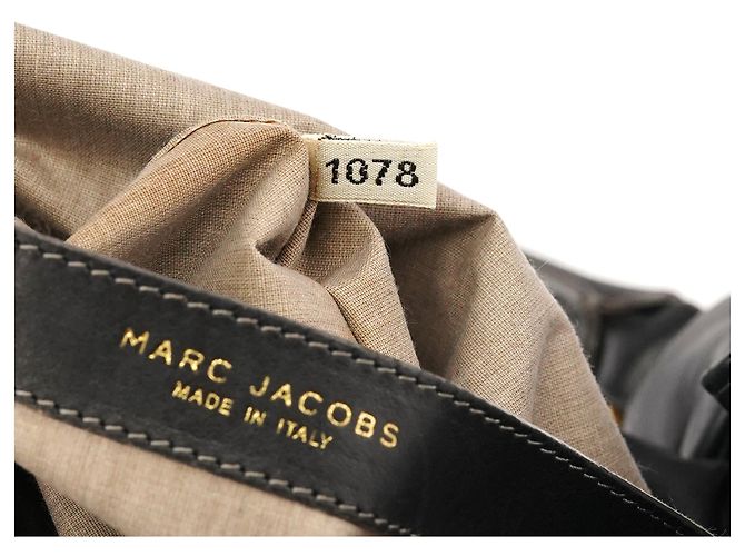Marc Jacobs Borsa Tote in pelle nera con manici annodati - vista 12