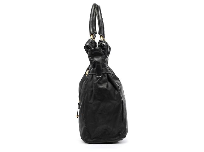 Marc Jacobs Borsa Tote in pelle nera con manici annodati - vista 2