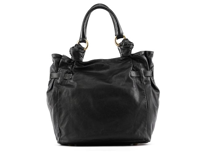 Marc Jacobs Borsa Tote in pelle nera con manici annodati - vista 3