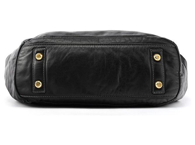 Marc Jacobs Borsa Tote in pelle nera con manici annodati - vista 5
