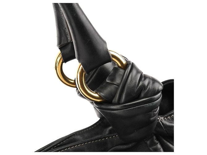 Marc Jacobs Borsa Tote in pelle nera con manici annodati - vista 7
