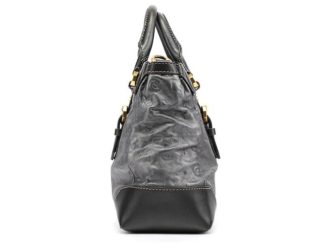Marc Jacobs Borsa 2-Way in pelle grigia con logo impresso - vista 2