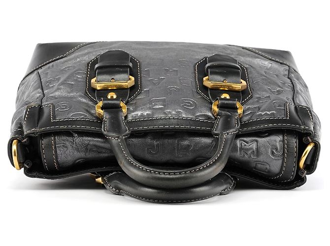 Marc Jacobs Borsa 2-Way in pelle grigia con logo impresso - vista 4