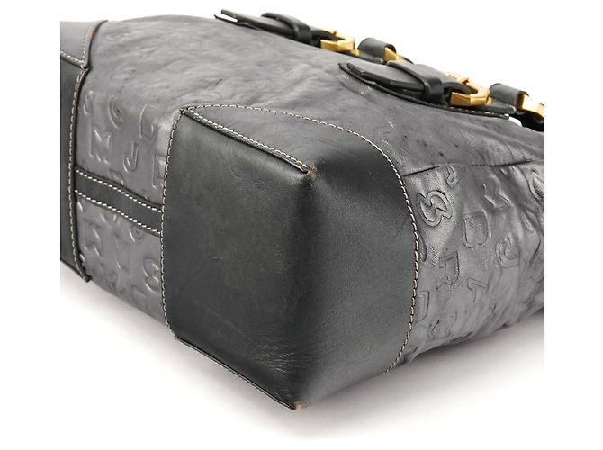 Marc Jacobs Borsa 2-Way in pelle grigia con logo impresso - vista 8