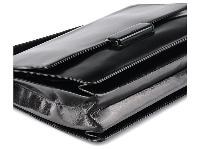 Prada  mala de mão com alça superior e fivela em Vitello preto - vista 10