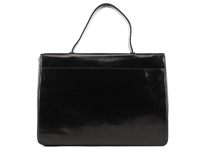 Prada  mala de mão com alça superior e fivela em Vitello preto - vista 3