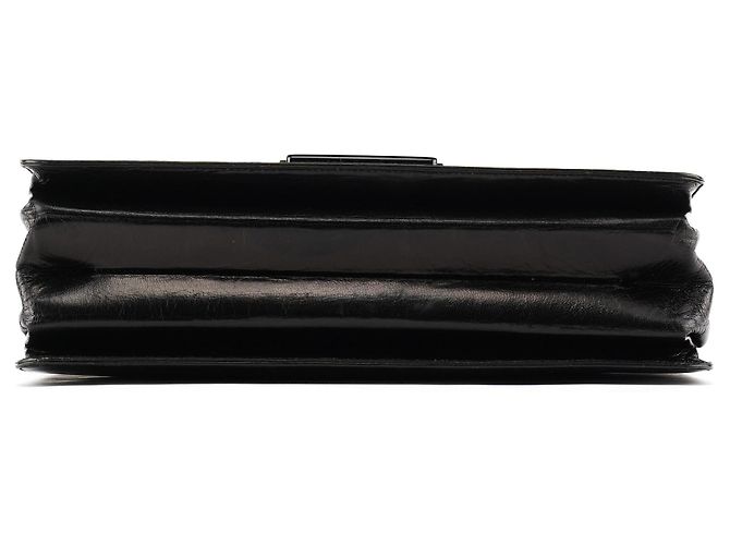 Prada  mala de mão com alça superior e fivela em Vitello preto - vista 5