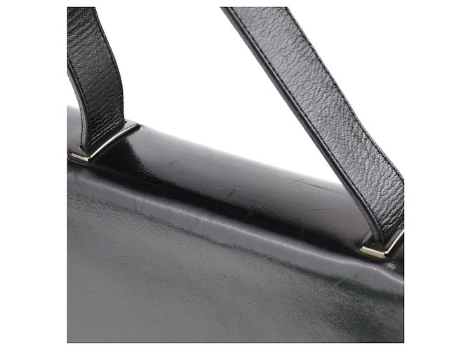 Prada  mala de mão com alça superior e fivela em Vitello preto - vista 8