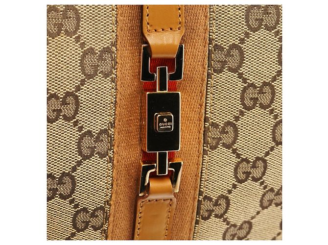 Gucci 001 3735 Borsa a Tracolla GG Jackie Beige Tan - vista 5