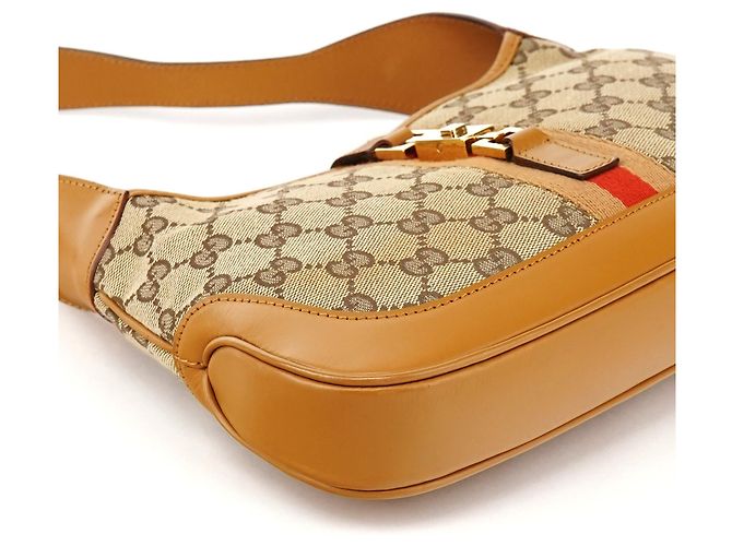 Gucci 001 3735 Borsa a Tracolla GG Jackie Beige Tan - vista 6