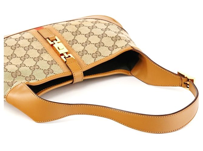 Gucci 001 3735 Borsa a Tracolla GG Jackie Beige Tan - vista 8