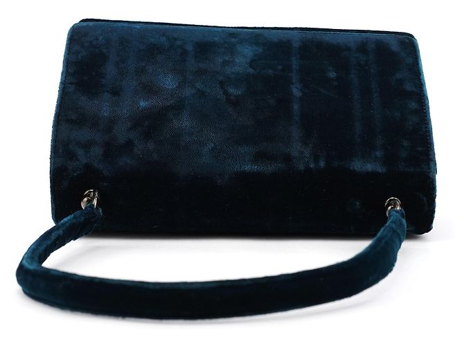 Prada B7595 Deep Blue Velluto Righe Shoulder Bag - vista 4