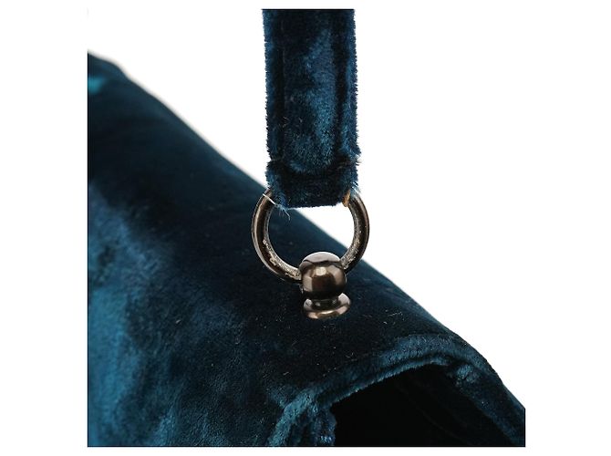 Prada B7595 Deep Blue Velluto Righe Shoulder Bag - vista 6