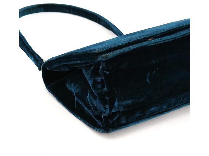 Prada B7595 Deep Blue Velluto Righe Shoulder Bag - vista 7