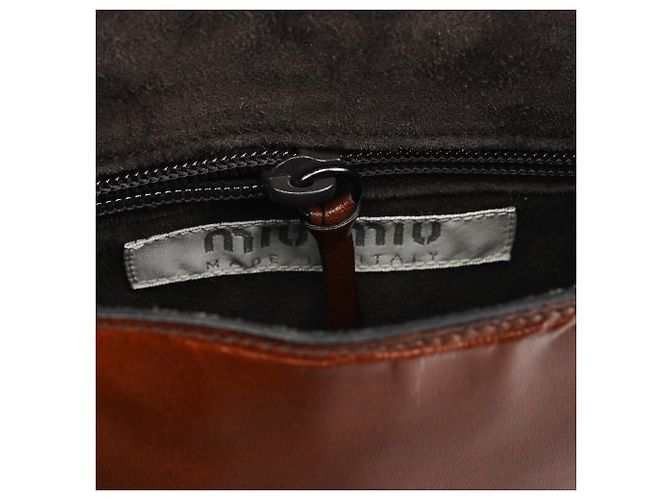 Miu Miu Borsa a tracolla in pelle marrone con patta - vista 11