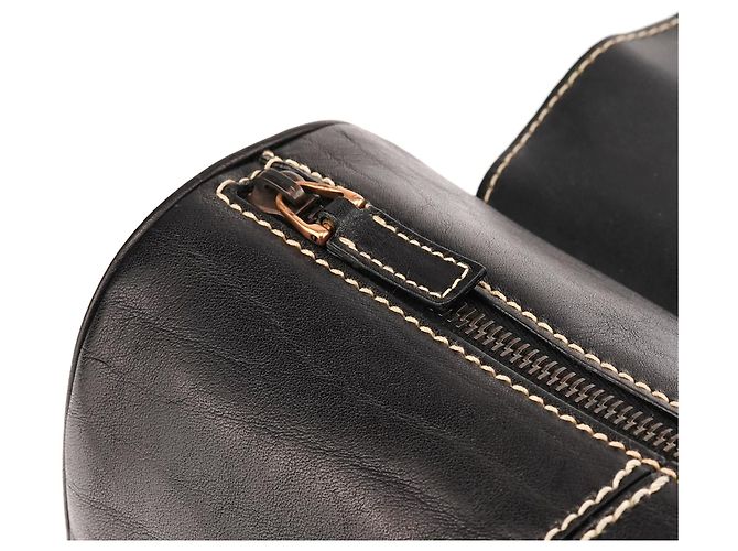 Gucci Borsa Bowling GG 124245 in pelle di vitello nera - vista 10
