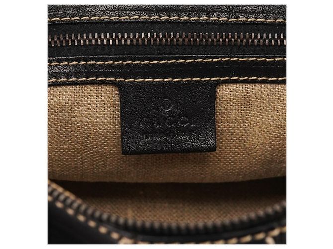 Gucci Borsa Bowling GG 124245 in pelle di vitello nera - vista 11