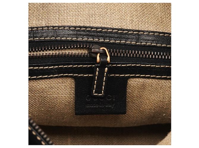 Gucci Borsa Bowling GG 124245 in pelle di vitello nera - vista 12