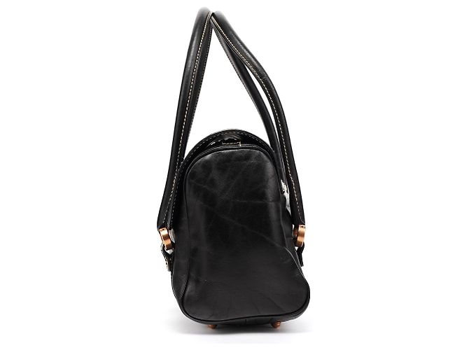 Gucci Borsa Bowling GG 124245 in pelle di vitello nera - vista 2