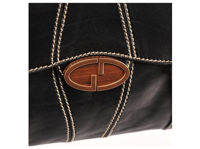 Gucci Borsa Bowling GG 124245 in pelle di vitello nera - vista 6