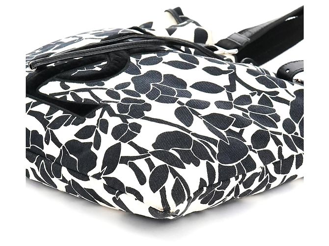 Yves Saint Laurent Borsa Tote YSL in tela floreale - vista 9