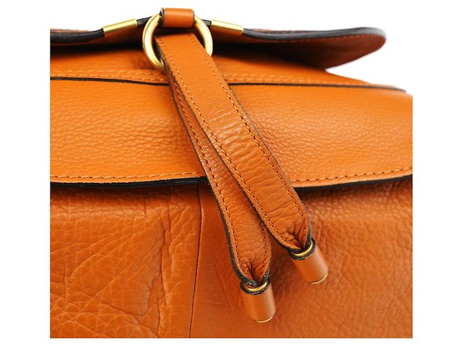 Chloé Borsa Marcie 2-Way in pelle arancione - vista 11