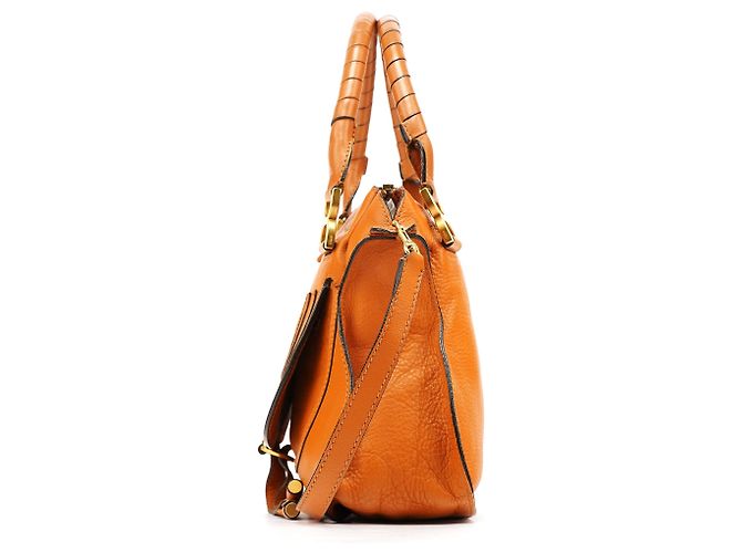 Chloé Borsa Marcie 2-Way in pelle arancione - vista 2