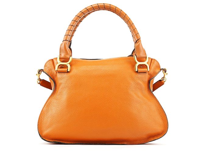 Chloé Borsa Marcie 2-Way in pelle arancione - vista 3