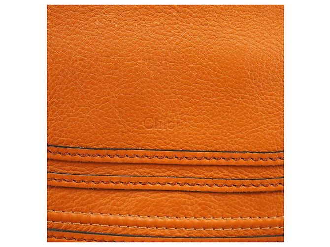 Chloé Borsa Marcie 2-Way in pelle arancione - vista 7