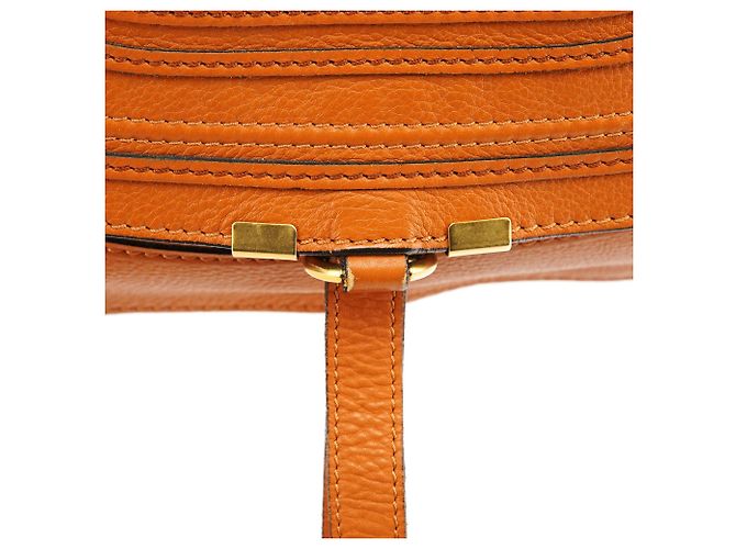 Chloé Borsa Marcie 2-Way in pelle arancione - vista 8