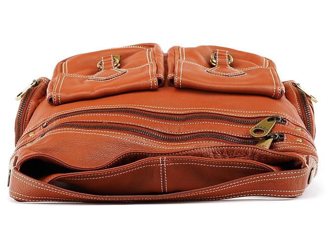 Marc by Marc Jacobs Borsa a tracolla multi-tasche in pelle marrone - vista 4