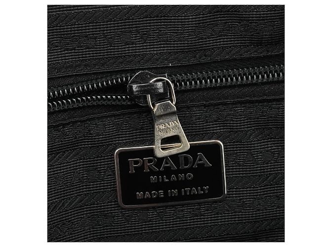 Prada Borsa Tote in Nylon Tessuto Vitello nera - vista 14
