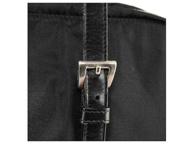Prada Borsa Tote in Nylon Tessuto Vitello nera - vista 7
