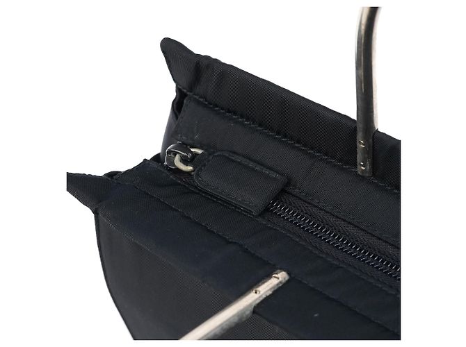 Prada Borsa Tote Tessuto Metal Nylon Navy - vista 11